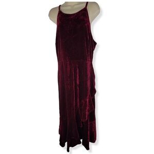 Soprano Velvet Ruffled Dress  2X